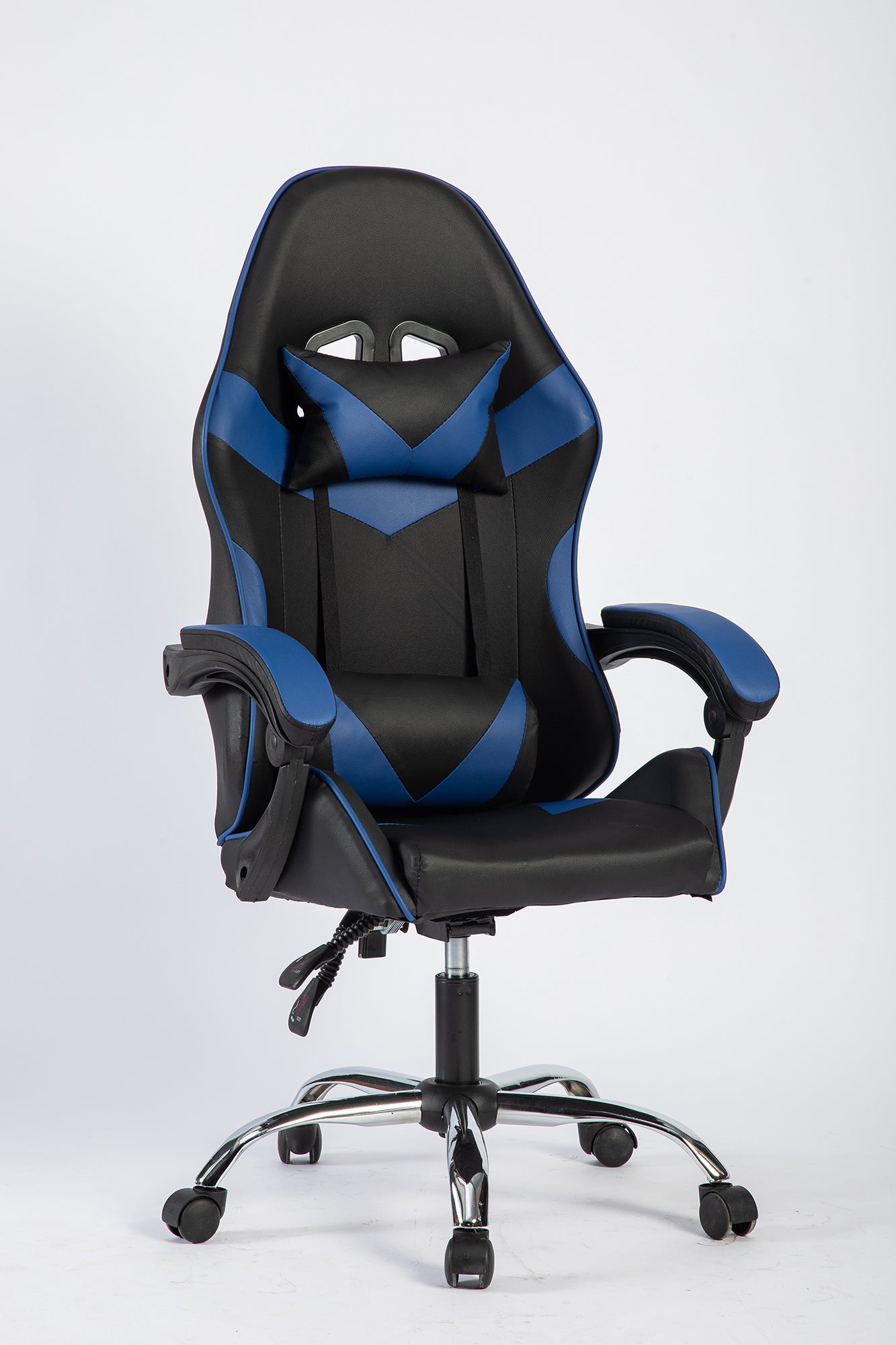 SMAK Silla Gamer Rom Sin Apoya Pies Negro con Azul