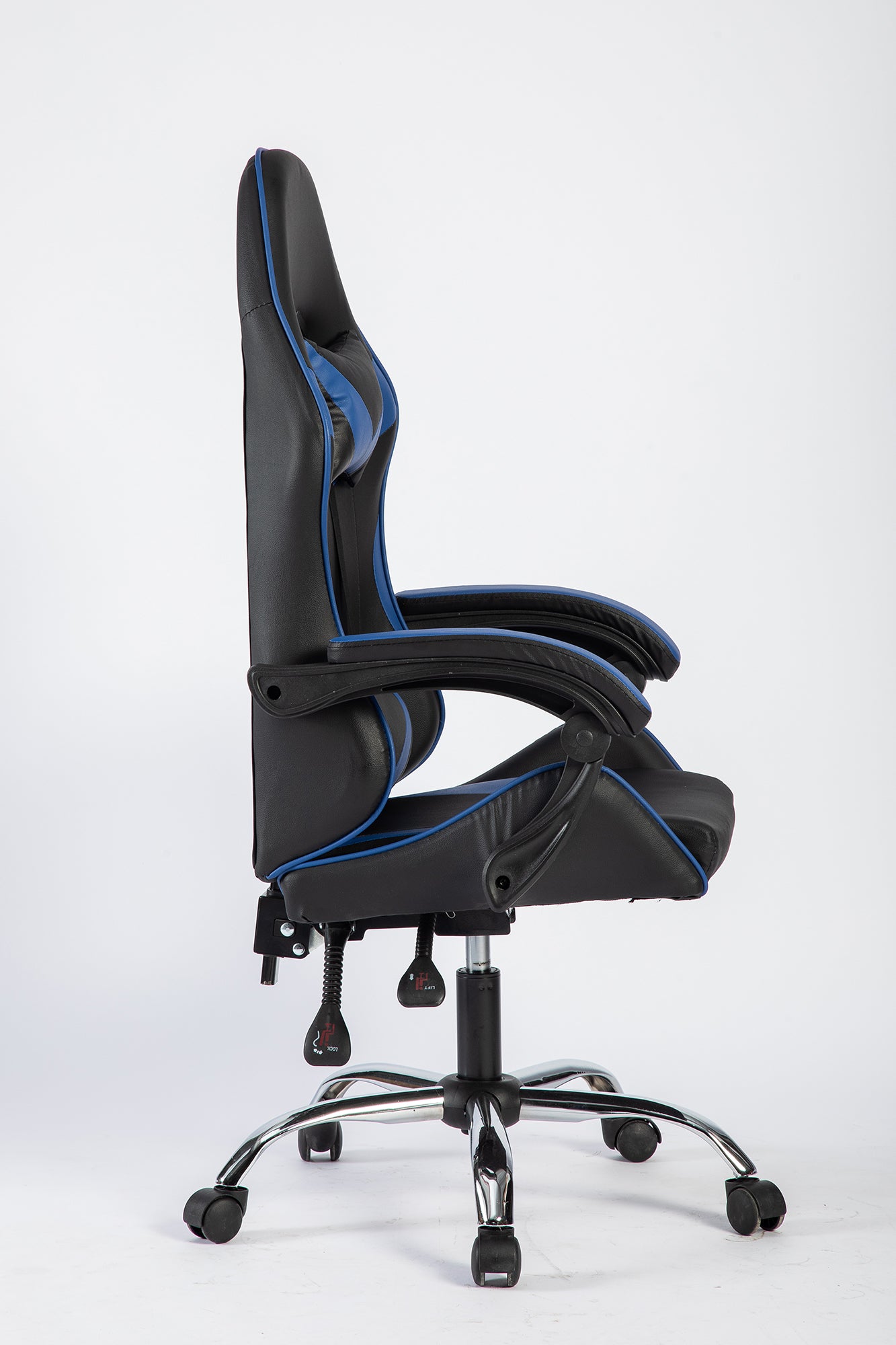 SMAK Silla Gamer Rom Sin Apoya Pies Negro con Azul
