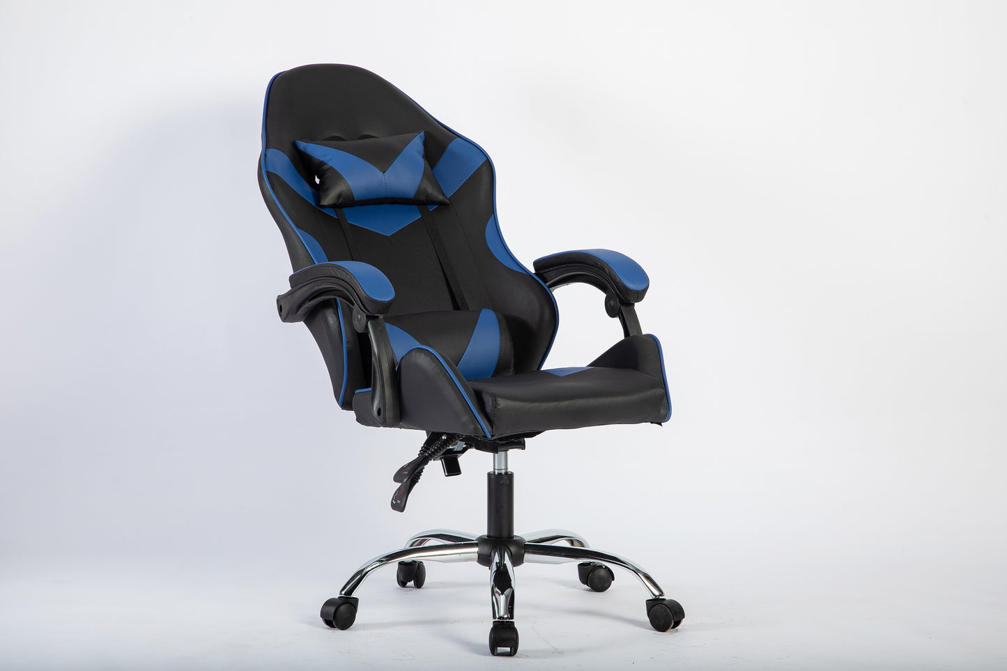 SMAK Silla Gamer Rom Sin Apoya Pies Negro con Azul