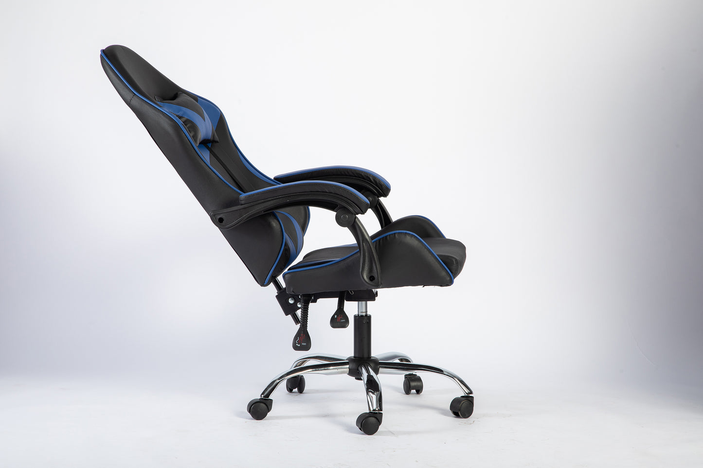 SMAK Silla Gamer Rom Sin Apoya Pies Negro con Azul