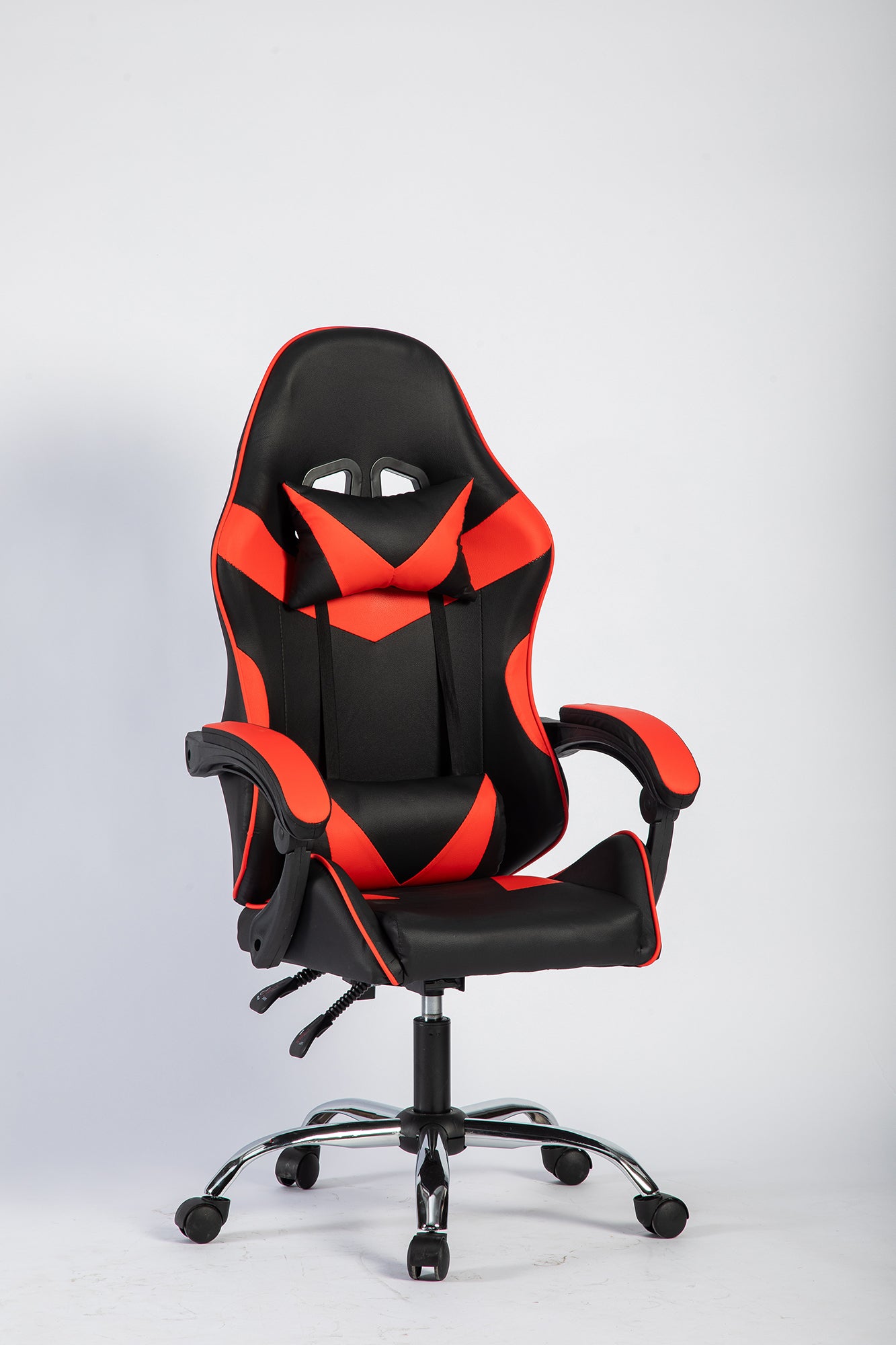 SMAK Silla Gamer Rom Sin Apoya Pies Negro con Rojo