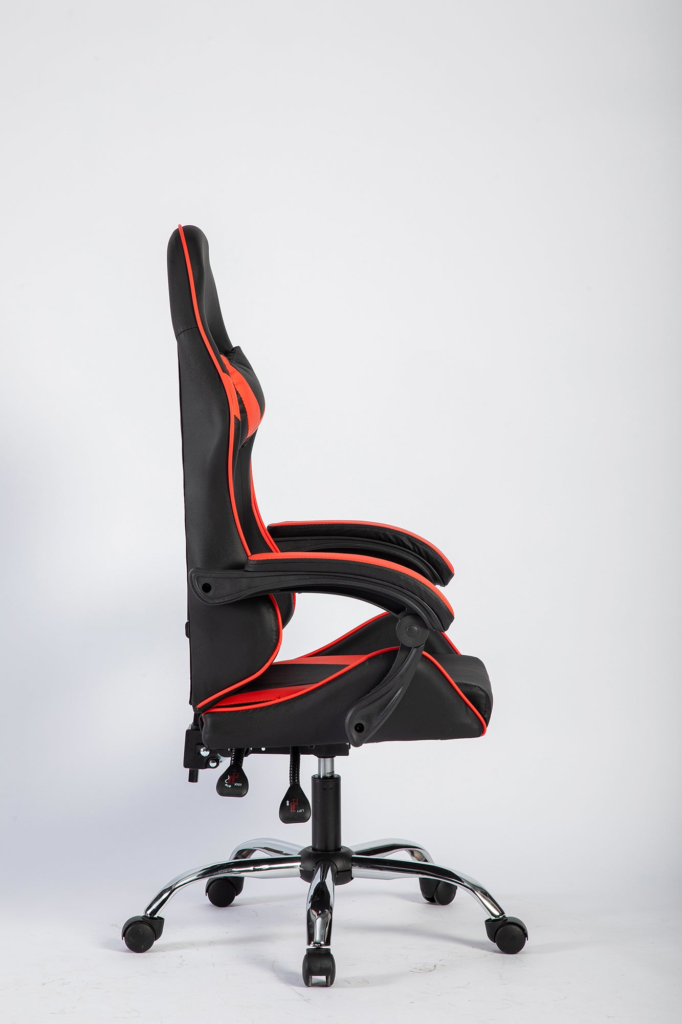 SMAK Silla Gamer Rom Sin Apoya Pies Negro con Rojo