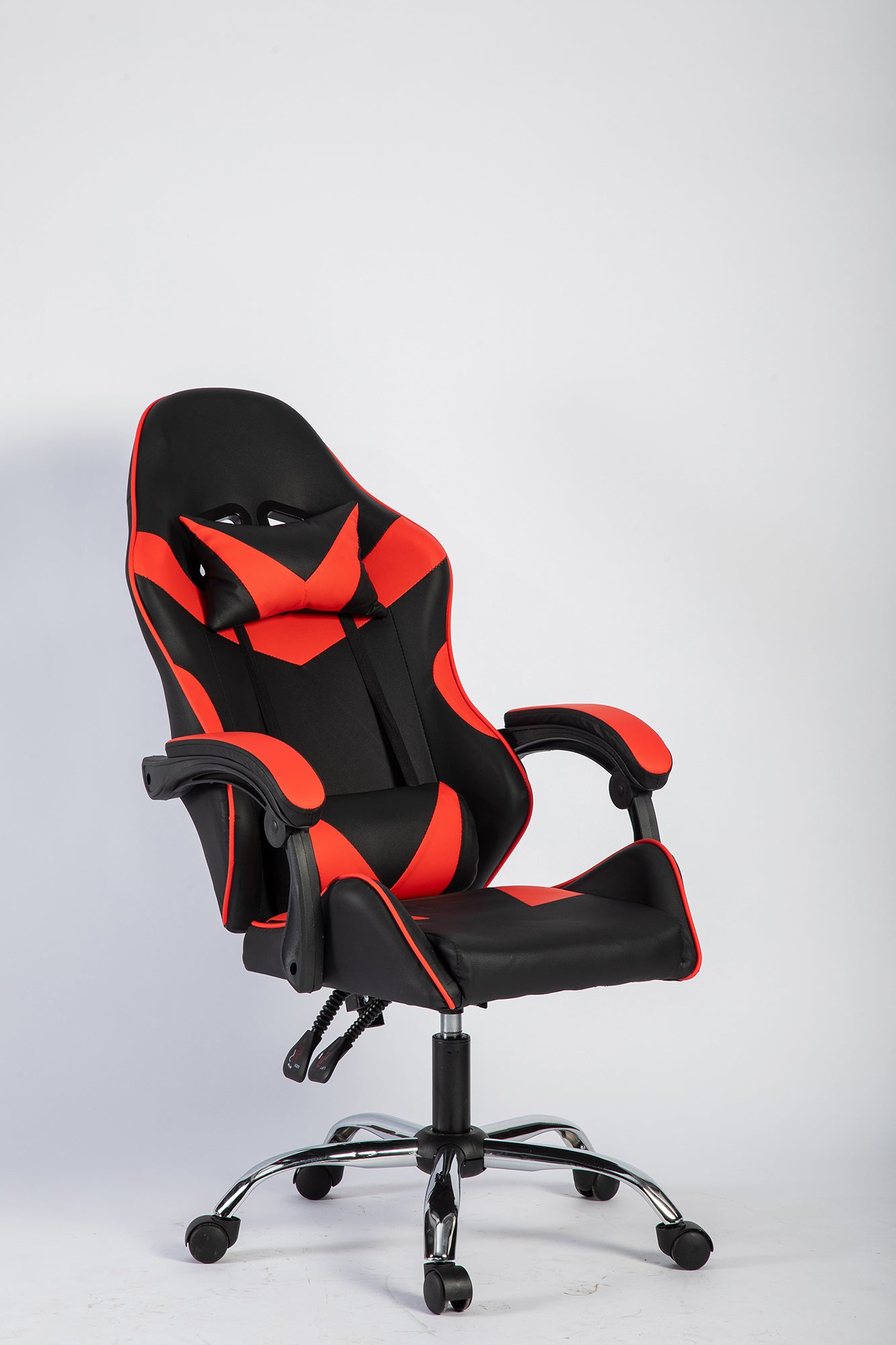 SMAK Silla Gamer Rom Sin Apoya Pies Negro con Rojo