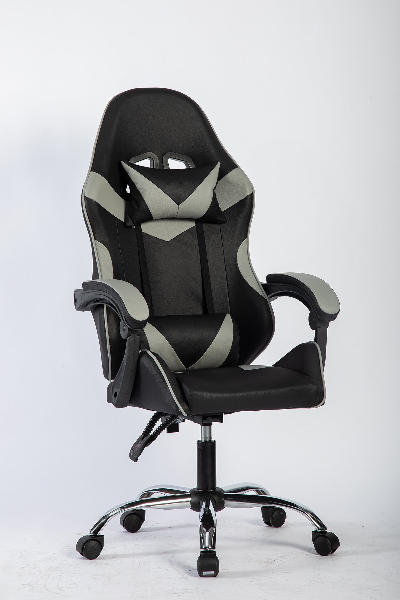 SMAK Silla Gamer Rom Sin Apoya Pies Negro con Gris