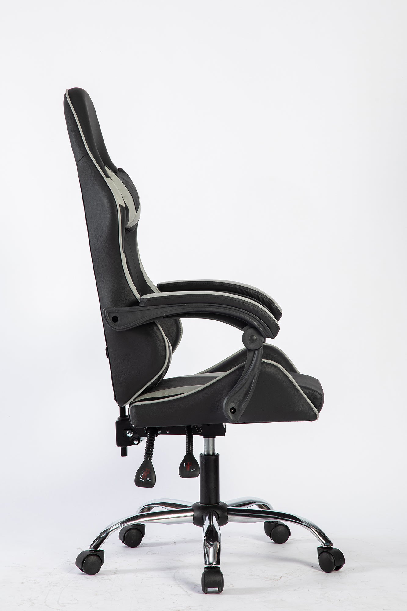 SMAK Silla Gamer Rom Sin Apoya Pies Negro con Gris