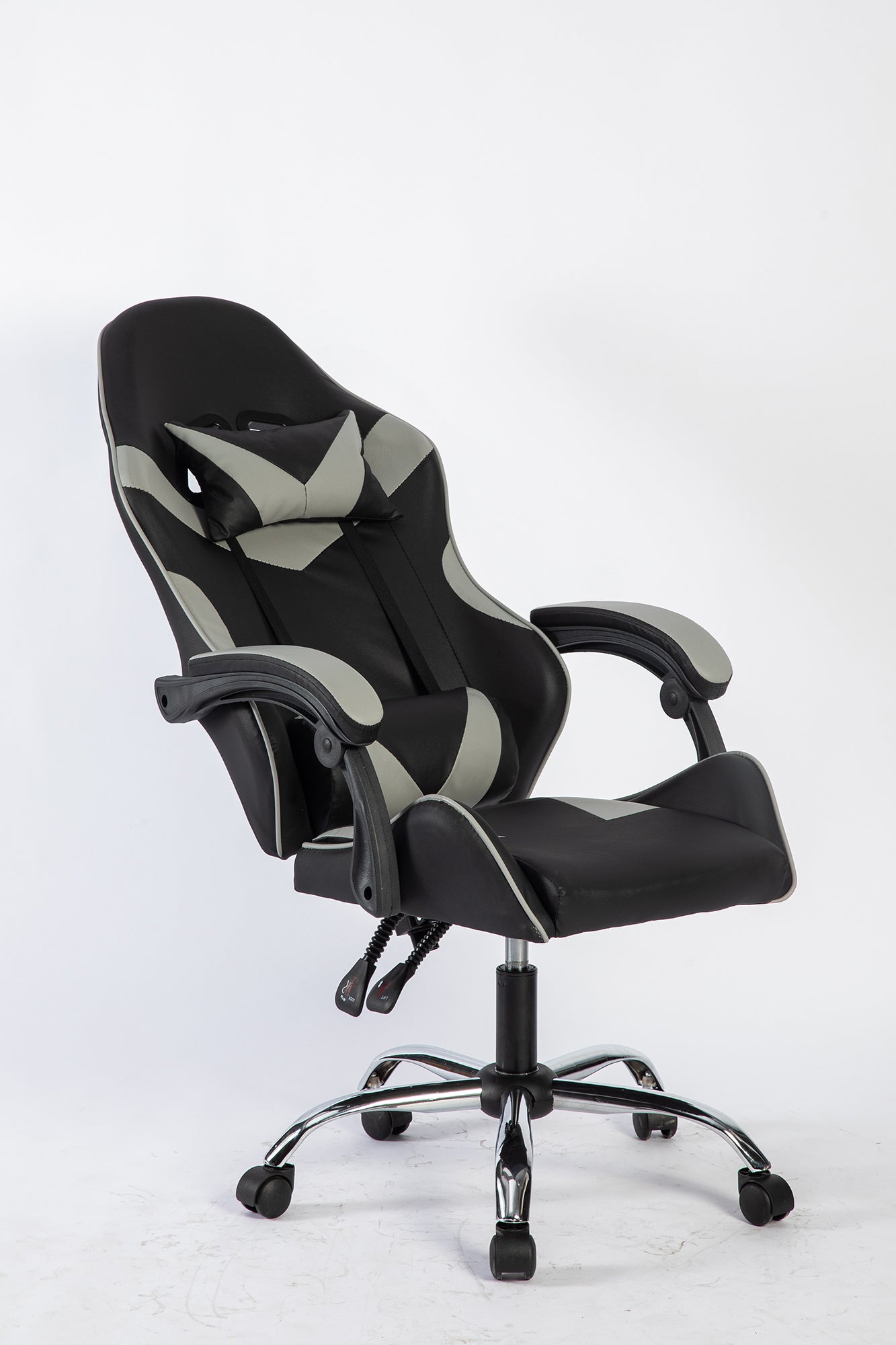 SMAK Silla Gamer Rom Sin Apoya Pies Negro con Gris