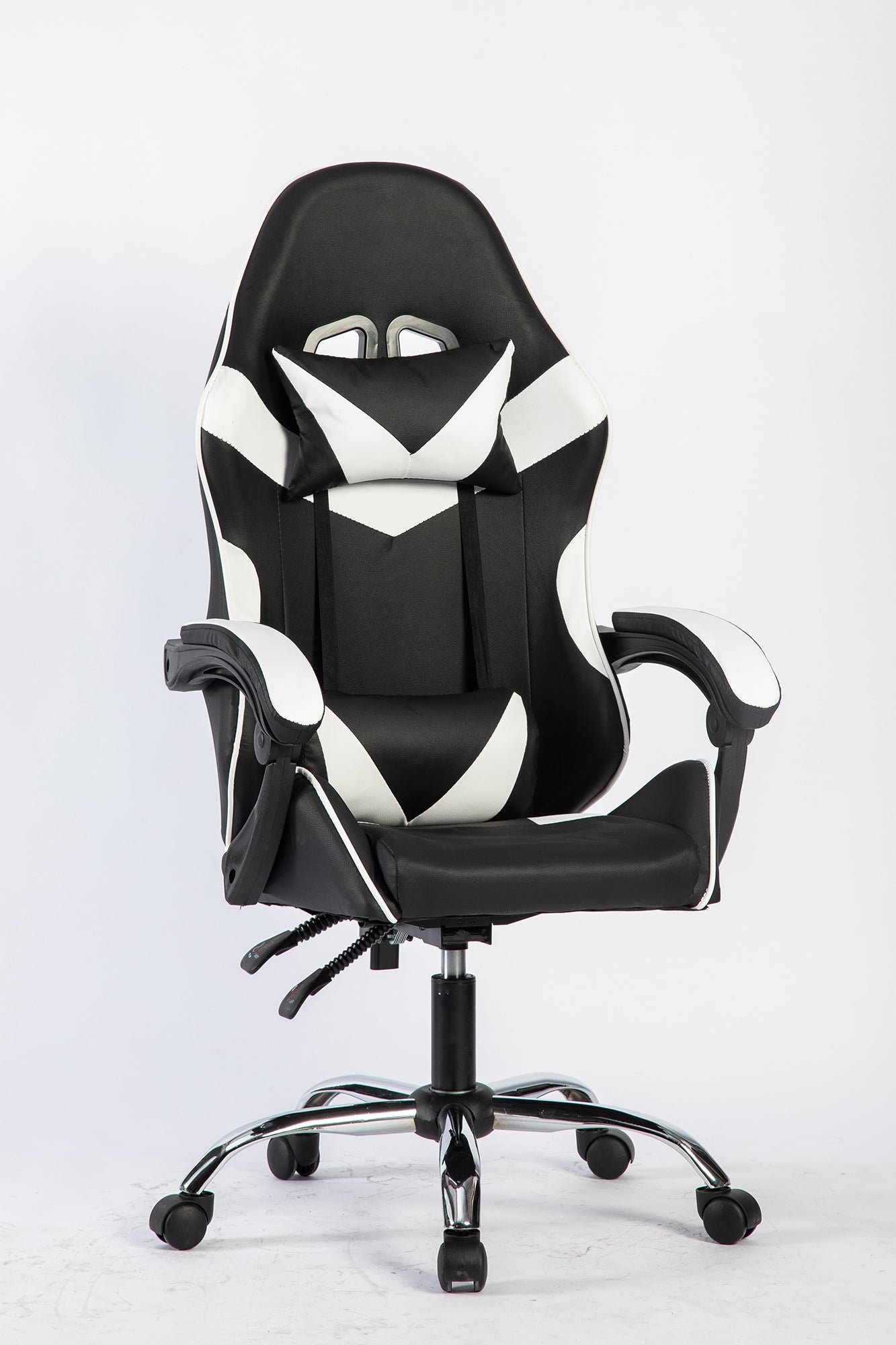 SMAK Silla Gamer Rom Sin Apoya Pies Negro con Blanco