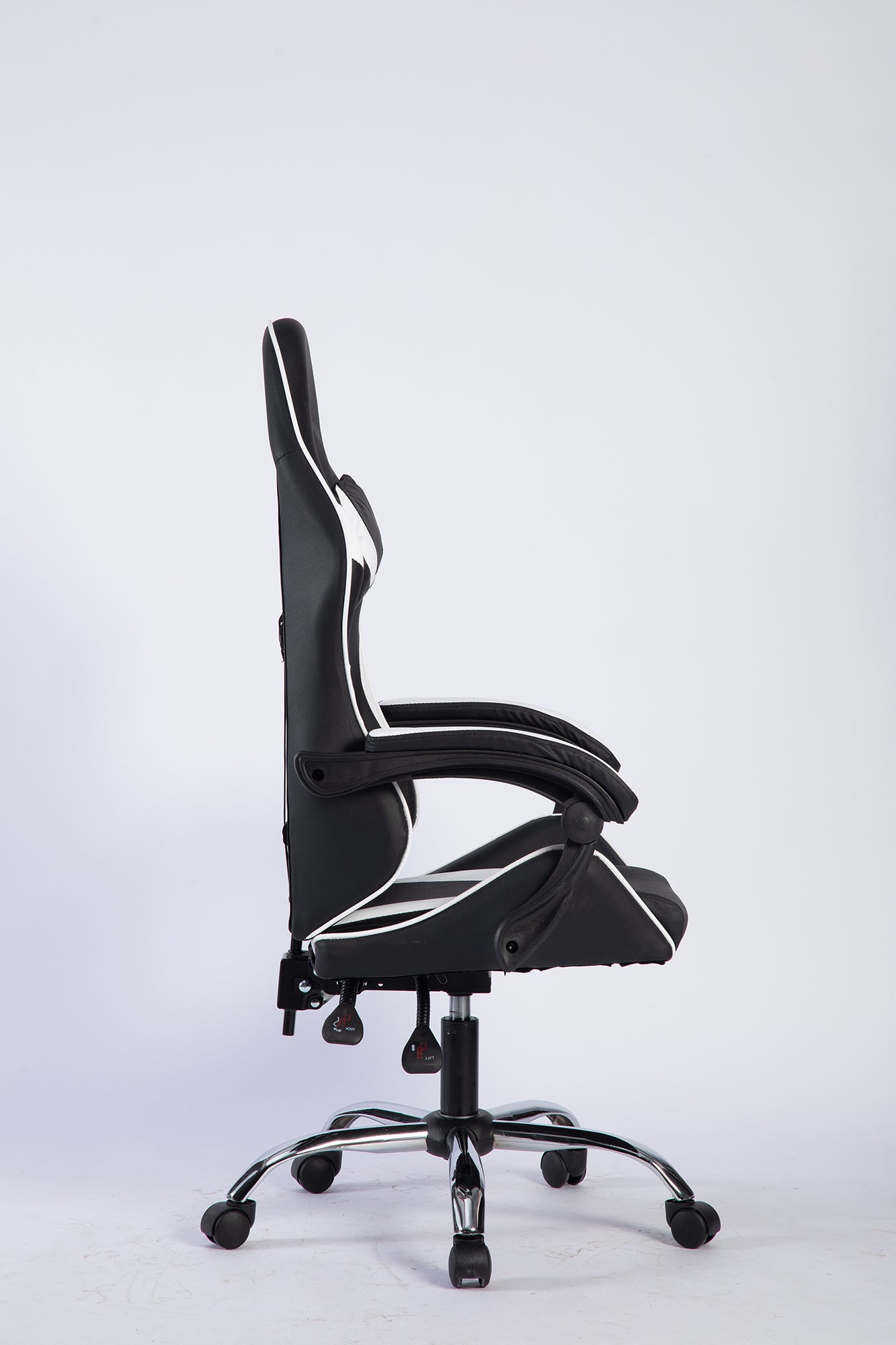 SMAK Silla Gamer Rom Sin Apoya Pies Negro con Blanco