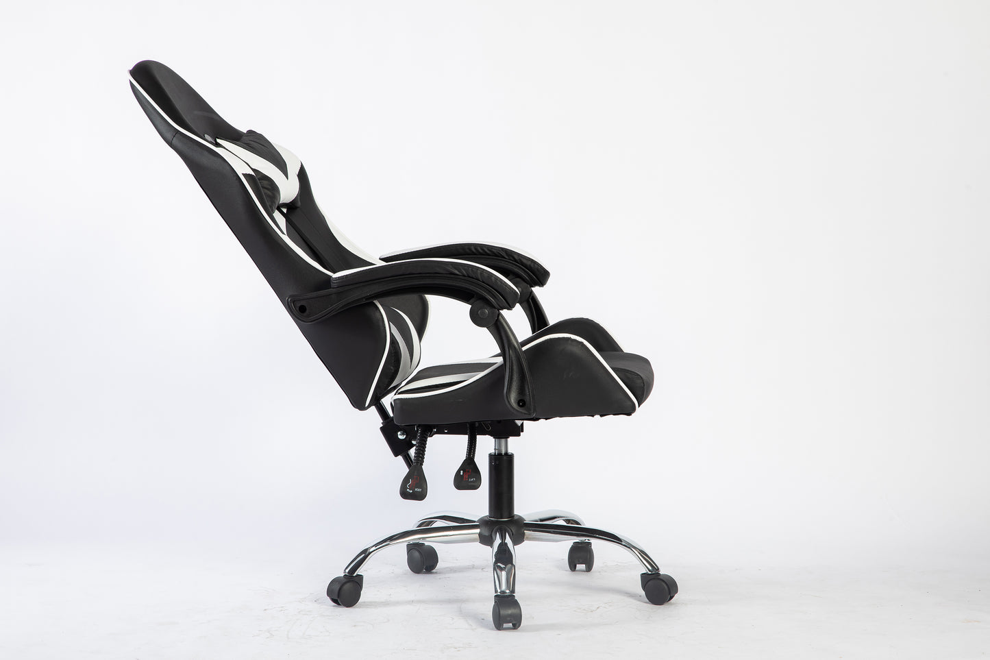 SMAK Silla Gamer Rom Sin Apoya Pies Negro con Blanco