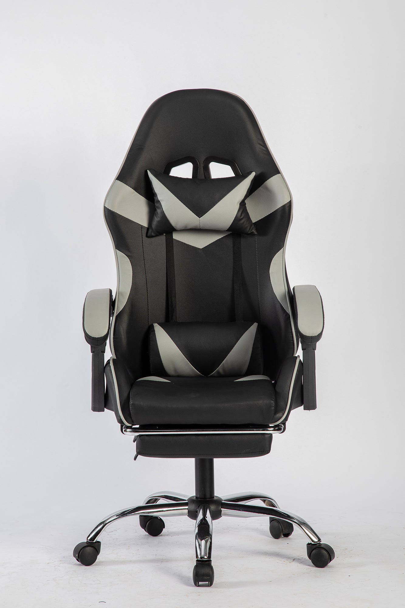 SMAK Silla Gamer Rom Con Apoya Pies Negro con Gris