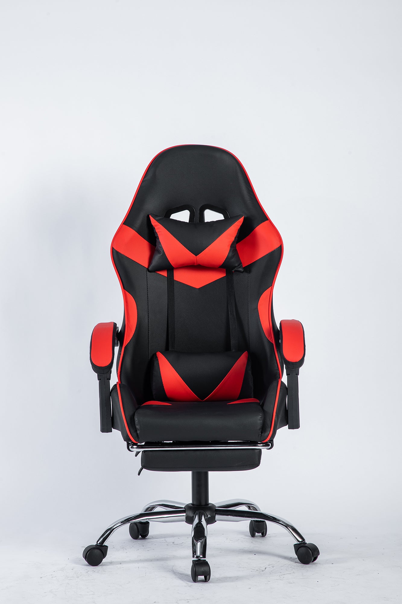 SMAK Silla Gamer Rom Con Apoya Pies Negro con Rojo