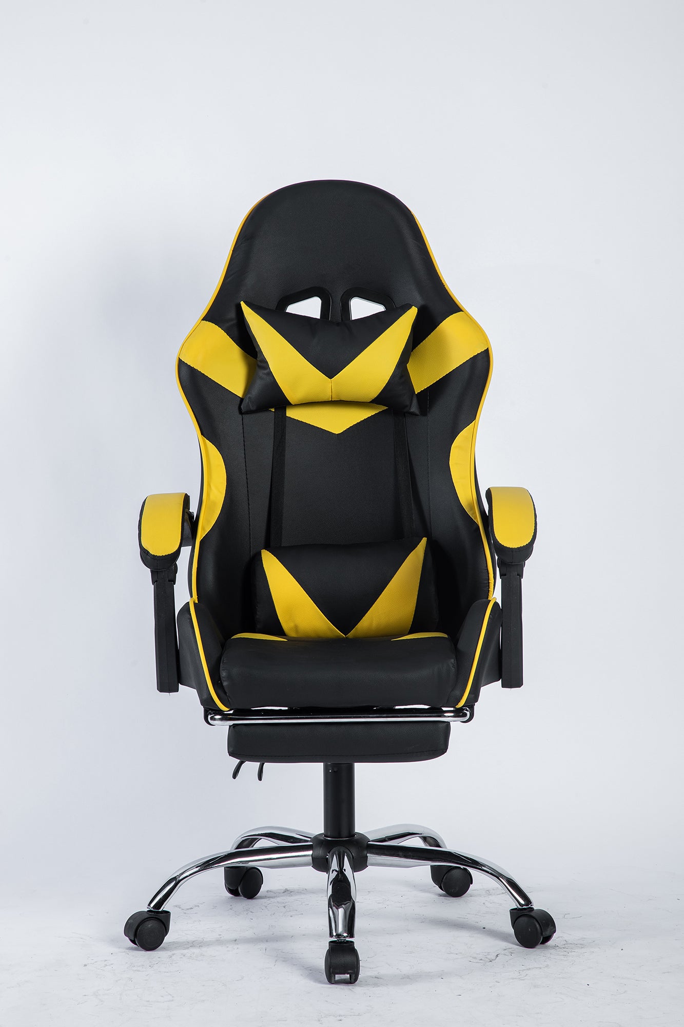 SMAK Silla Gamer Rom Con Apoya Pies Negro con Amarillo