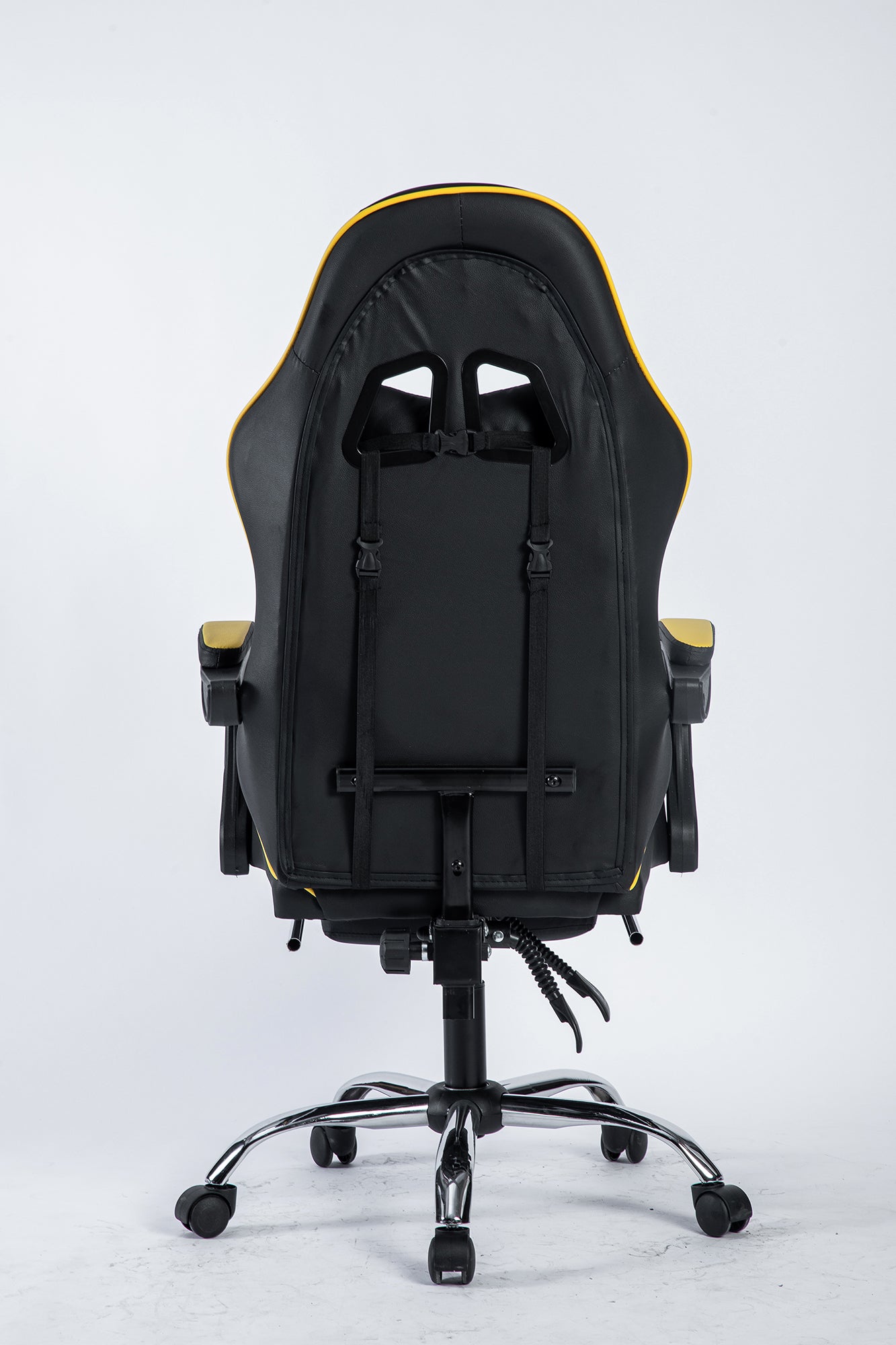 SMAK Silla Gamer Rom Con Apoya Pies Negro con Amarillo