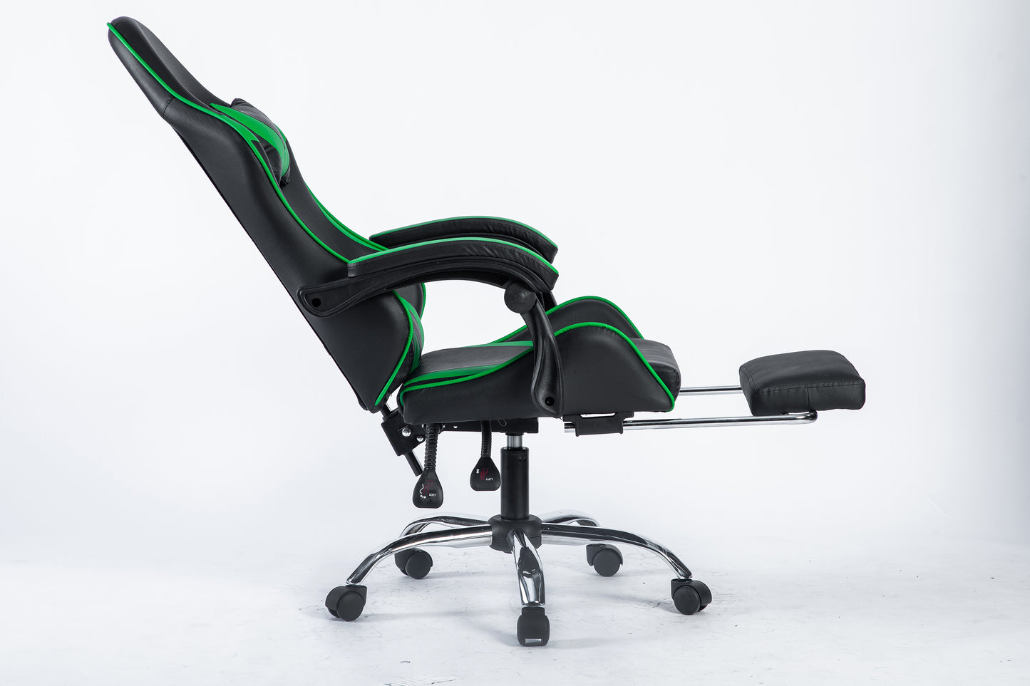 SMAK Silla Gamer Rom Con Apoya Pies Negro con Verde