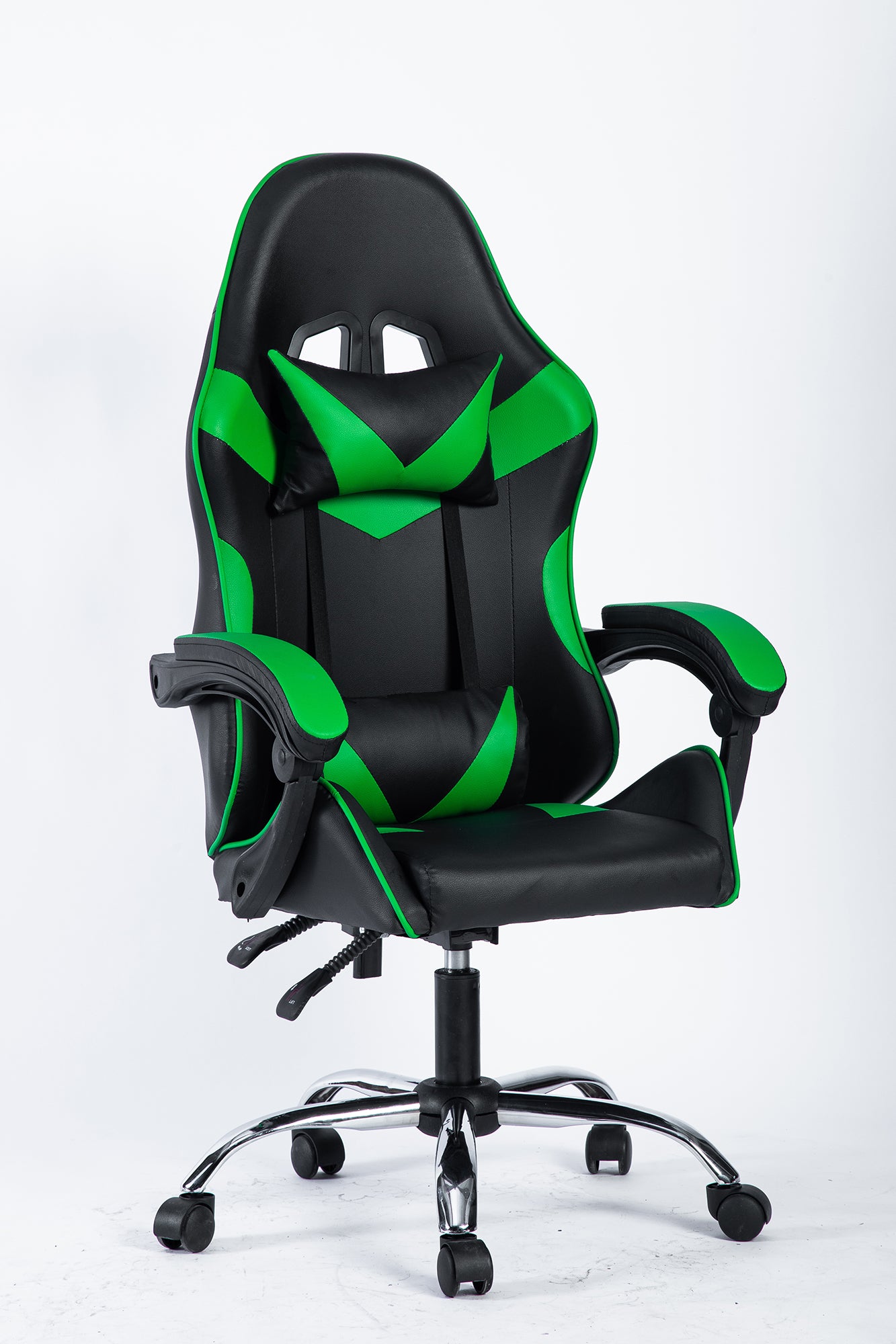 SMAK Silla Gamer Rom Sin Apoya Pies Negro con Verde