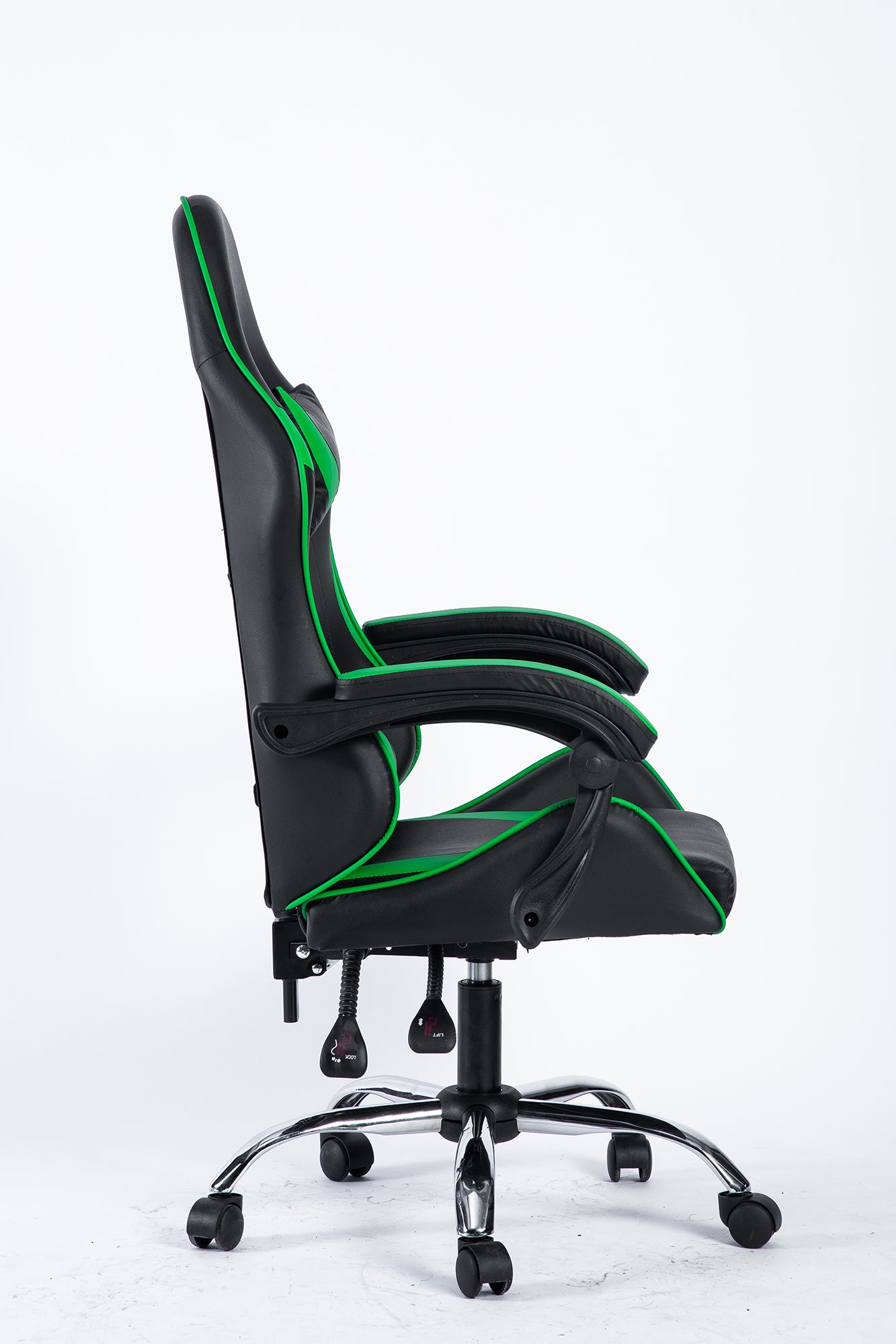 SMAK Silla Gamer Rom Sin Apoya Pies Negro con Verde
