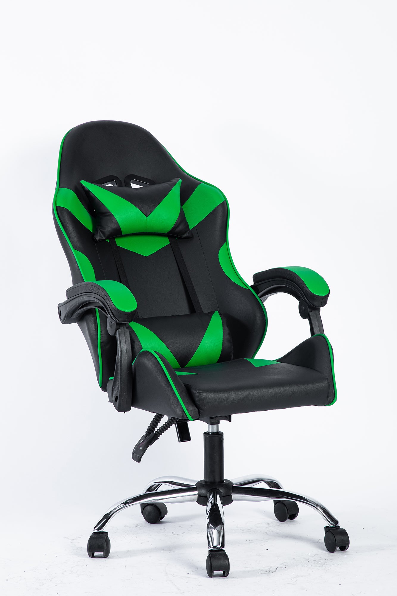 SMAK Silla Gamer Rom Sin Apoya Pies Negro con Verde