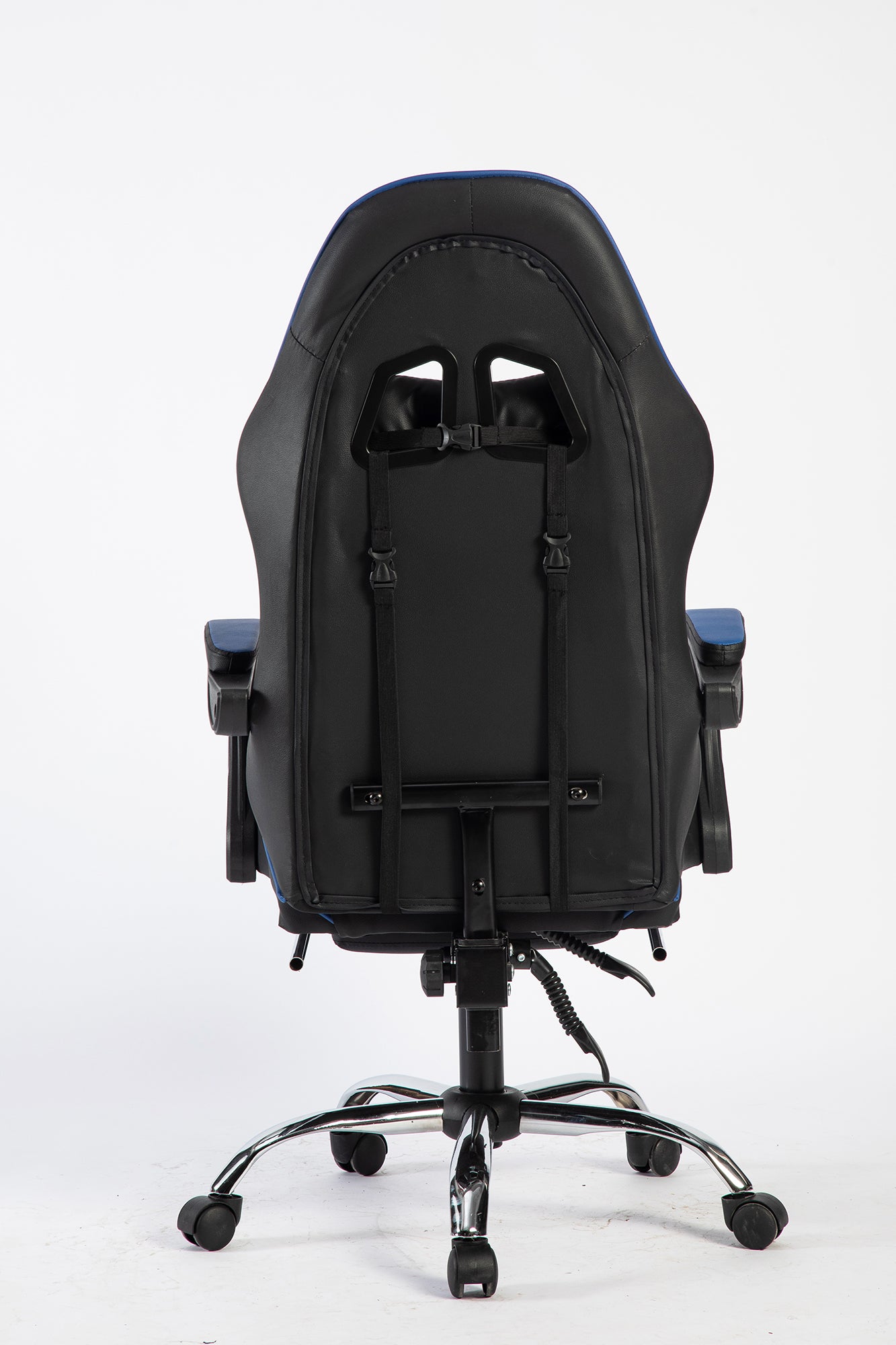 SMAK Silla Gamer Rom Con Apoya Pies Negro con Azul