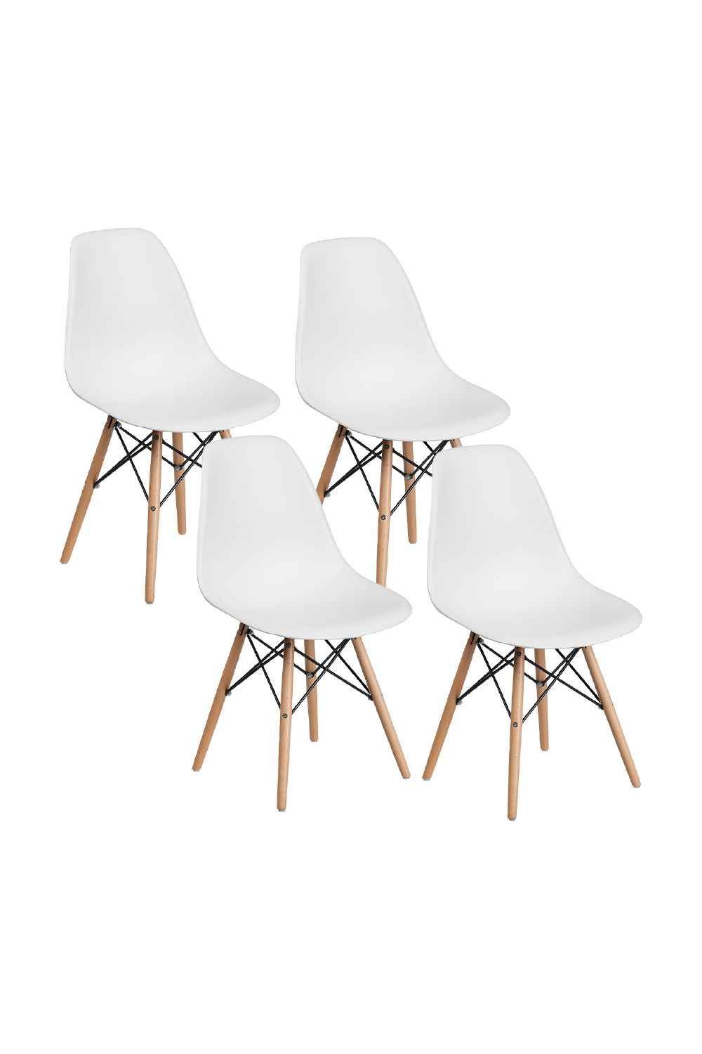 SMAK Set Silla Eames blanco - 4 Piezas