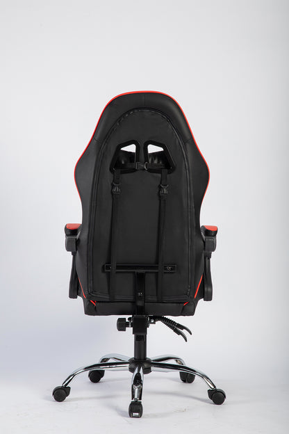 SMAK Silla Gamer Rom Sin Apoya Pies Negro con Rojo