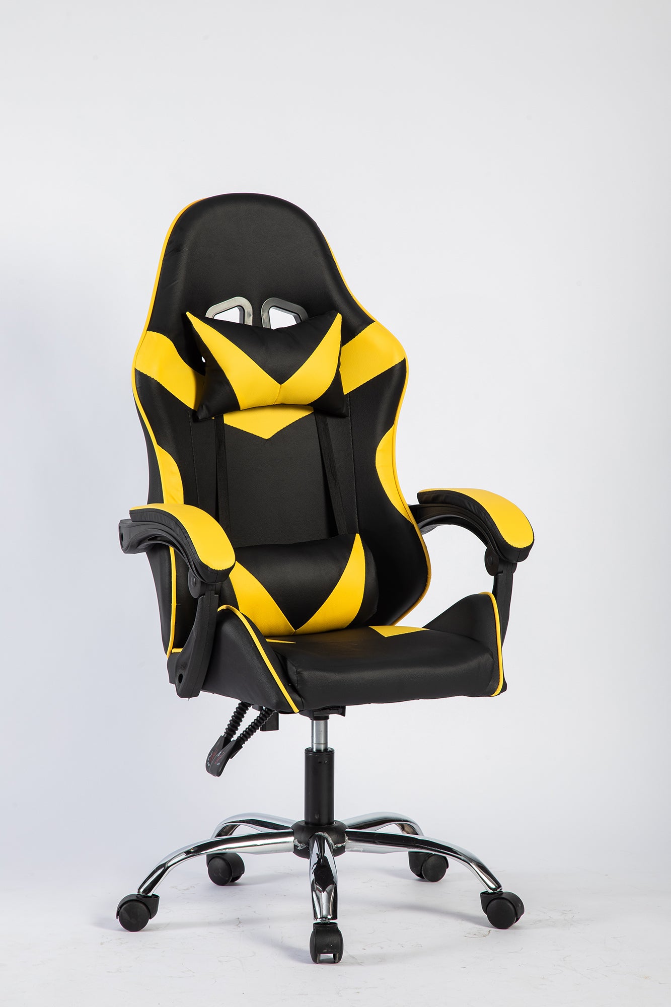 SMAK Silla Gamer Rom Sin Apoya Pies Negro con Amarillo
