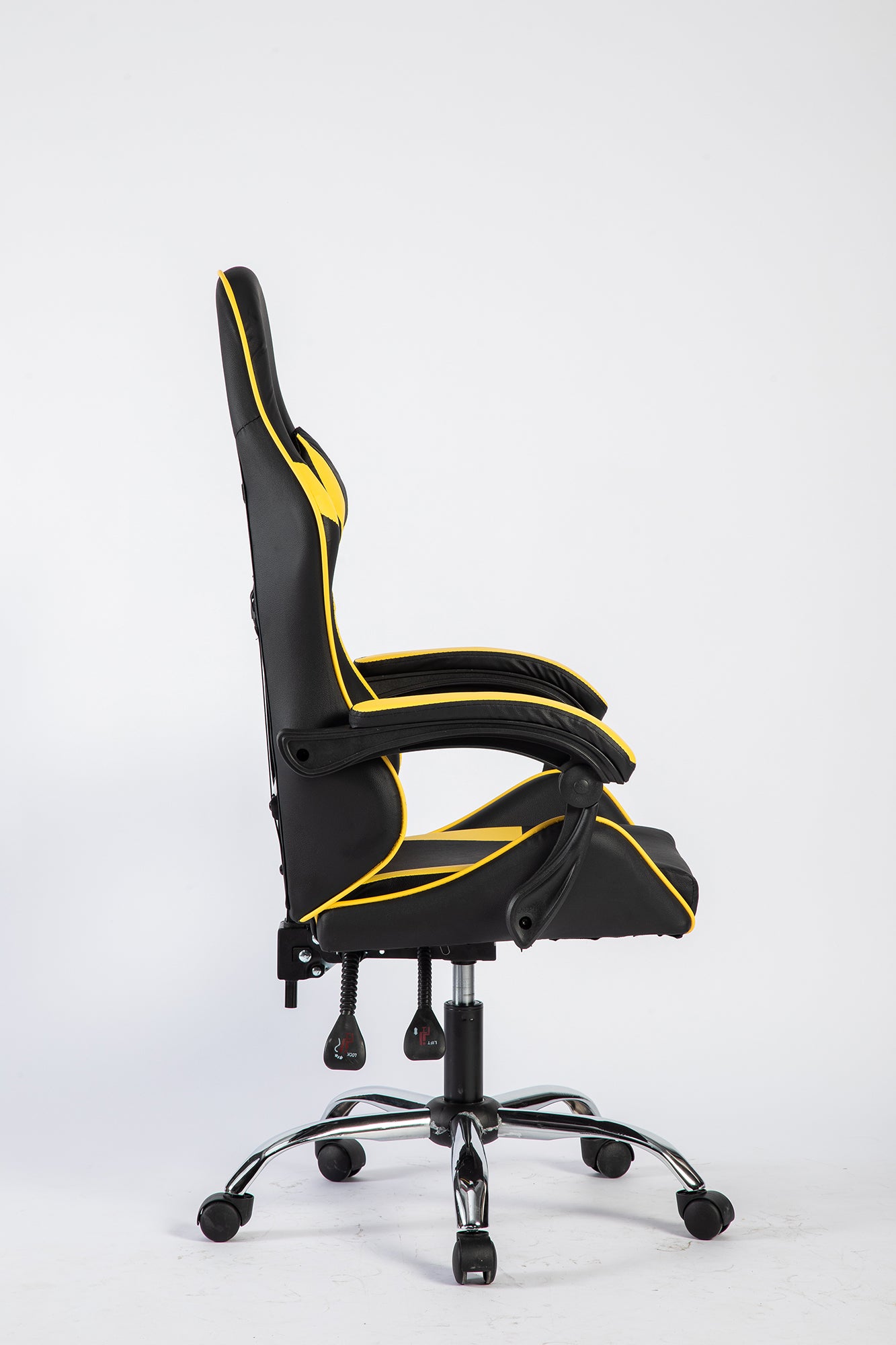 SMAK Silla Gamer Rom Sin Apoya Pies Negro con Amarillo