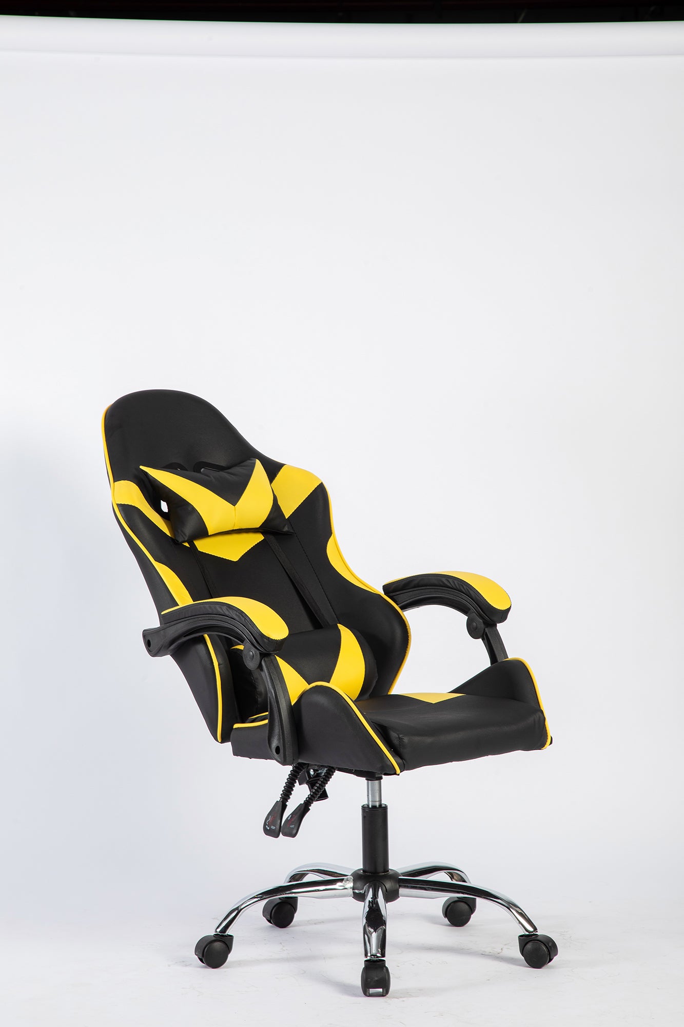 SMAK Silla Gamer Rom Sin Apoya Pies Negro con Amarillo