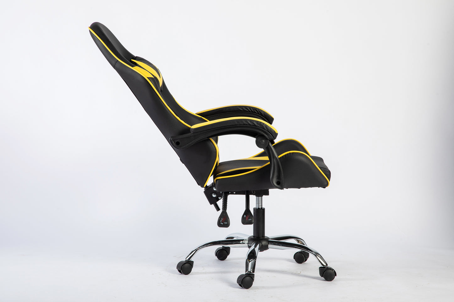 SMAK Silla Gamer Rom Sin Apoya Pies Negro con Amarillo