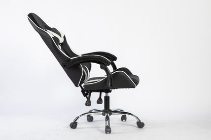 SMAK Silla Gamer Rom Sin Apoya Pies Negro con Blanco
