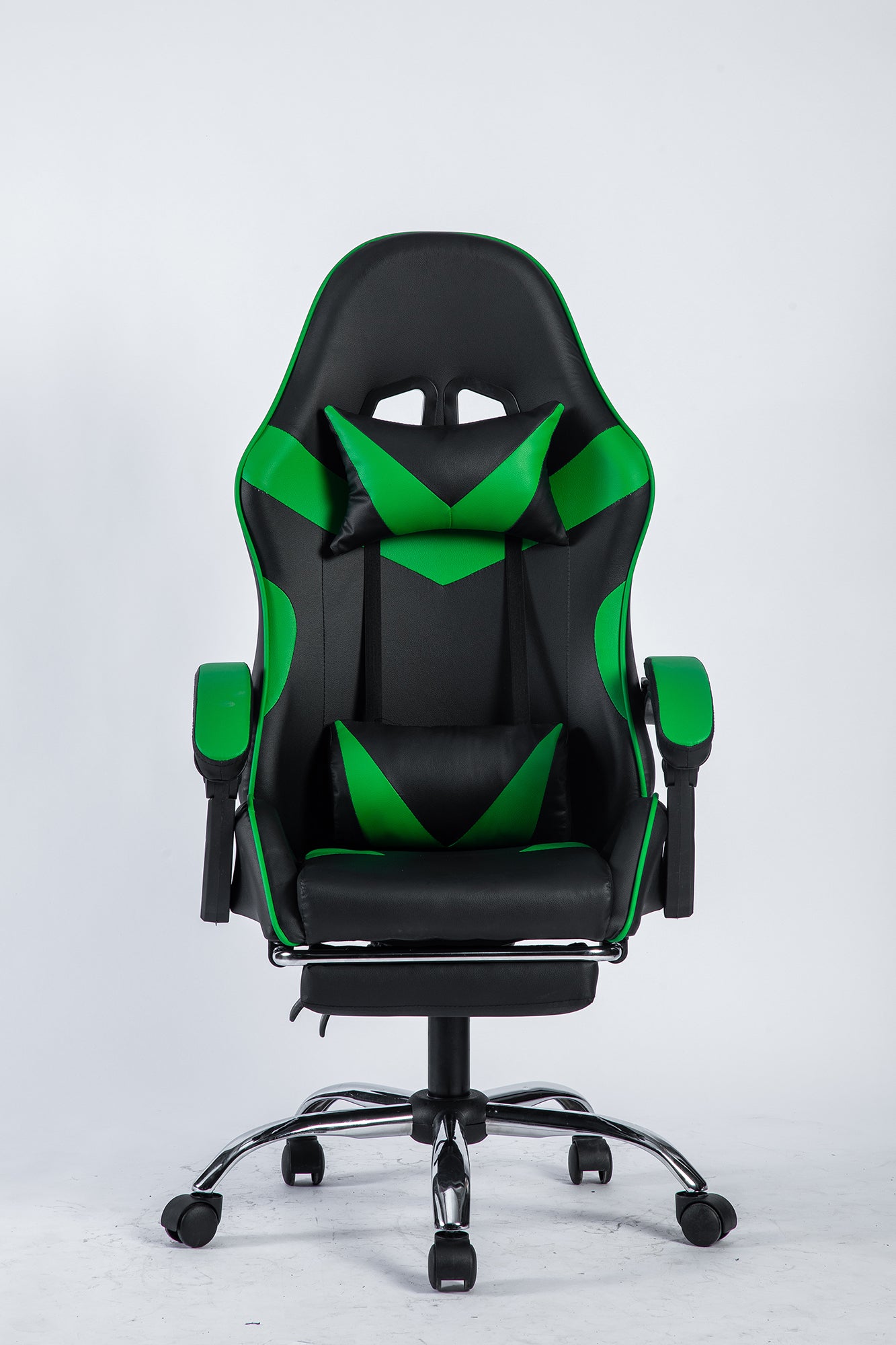 SMAK Silla Gamer Rom Con Apoya Pies Negro con Verde