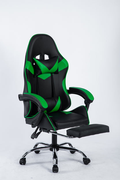 SMAK Silla Gamer Rom Con Apoya Pies Negro con Verde