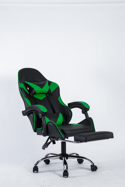 SMAK Silla Gamer Rom Con Apoya Pies Negro con Verde