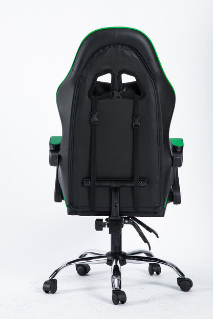 SMAK Silla Gamer Rom Sin Apoya Pies Negro con Verde