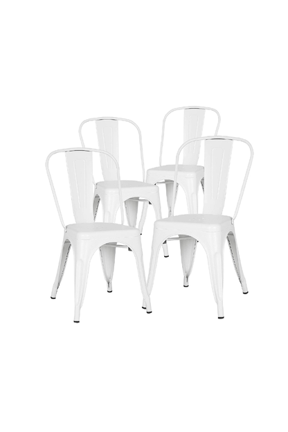 SMAK Set Silla Tolix Blanco - 4 Piezas